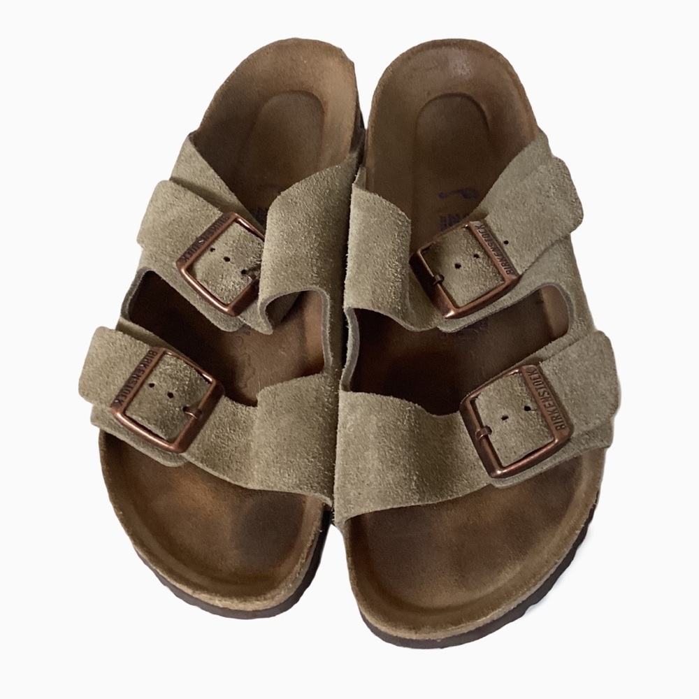 Birkenstock Arizona Taupe Suede Sz. 39 Narrow